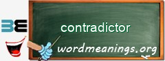 WordMeaning blackboard for contradictor